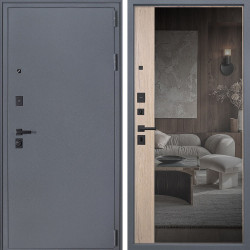 Входная дверь АСД Беркут галиф натуральный с зеркалом