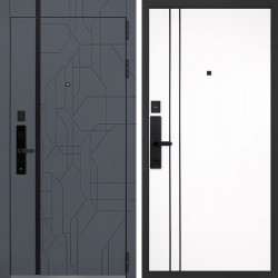 Входная дверь АСД Forest биометрический замок Smart lock R06 белый матовый