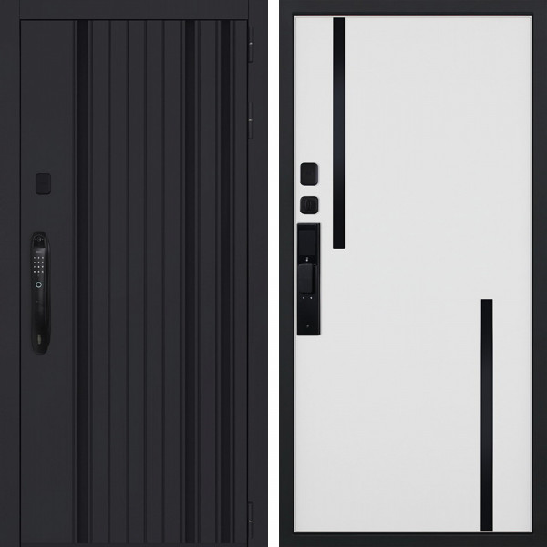 Входная дверь АСД Solana биометрический замок Smart lock DZ 888 белый матовый