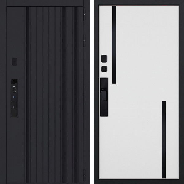 Входная дверь АСД Solana биометрический замок Smart lock К06 белый матовый