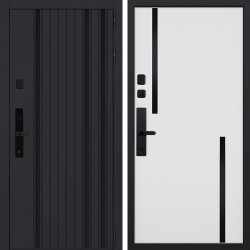 Входная дверь АСД Solana биометрический замок Smart lock R06 белый матовый
