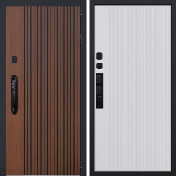 Входная дверь АСД Velvet биометрический замок Smart lock DZ 888 капучино zb