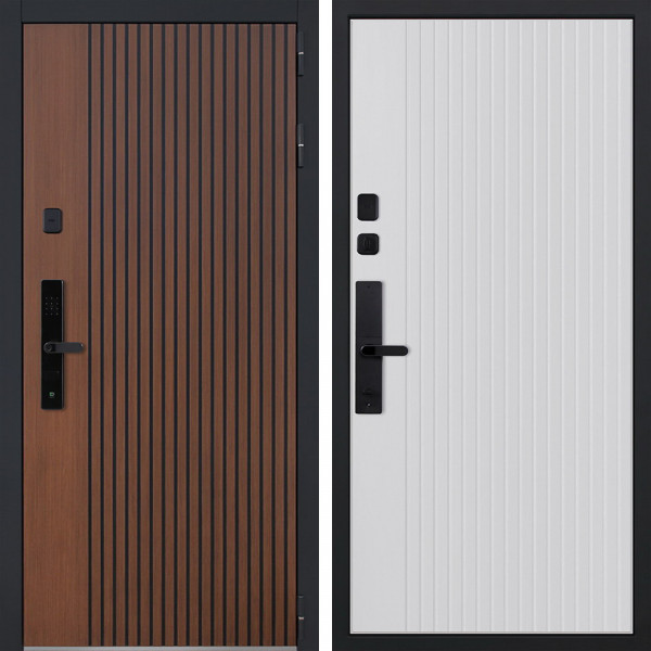 Входная дверь АСД Velvet биометрический замок Smart lock R06 капучино zb