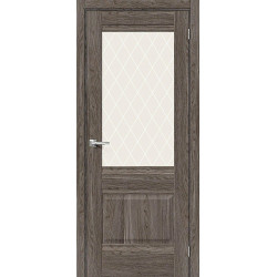 Межкомнатная дверь Прима-3 Ash Wood / White Сrystal