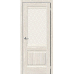 Межкомнатная дверь Прима-3 Ash White / White Сrystal