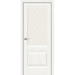 Межкомнатная дверь Прима-3 White Dreamline / White Сrystal