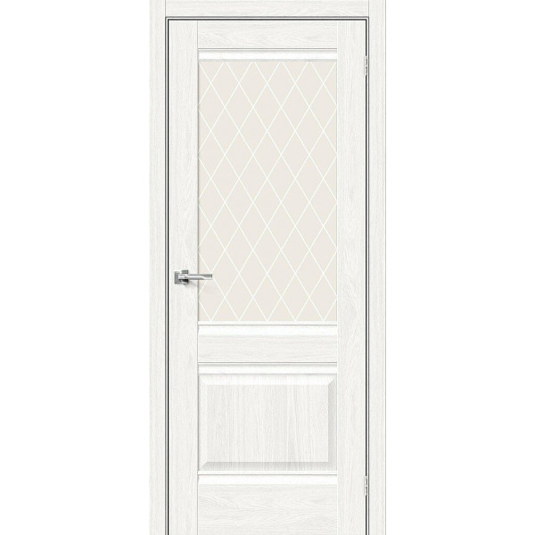 Межкомнатная дверь Прима-3 White Dreamline / White Сrystal