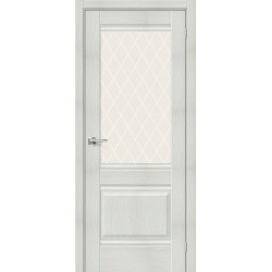 Межкомнатная дверь Прима-3 Bianco Veralinga / White Сrystal