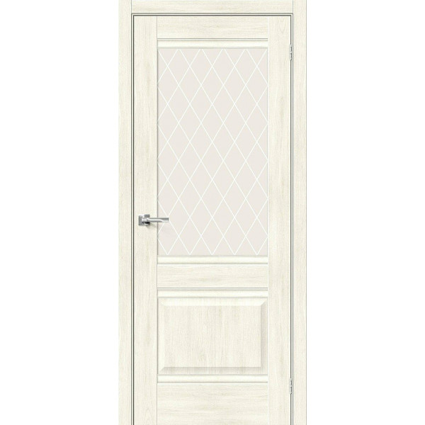 Межкомнатная дверь Прима-3 Nordic Oak / White Сrystal