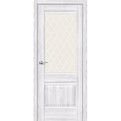 Межкомнатная дверь Прима-3 Riviera Ice / White Сrystal