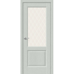 Межкомнатная дверь Неоклассик-33 Grey Wood / White Сrystal