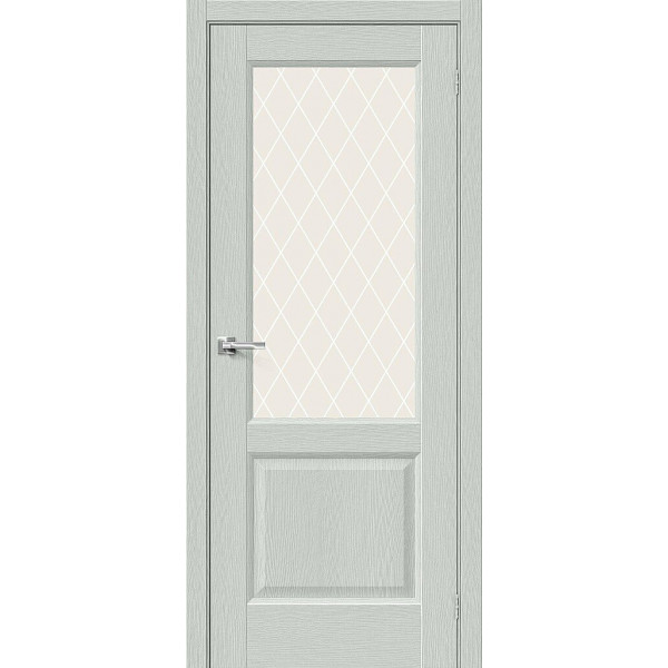 Межкомнатная дверь Неоклассик-33 Grey Wood / White Сrystal