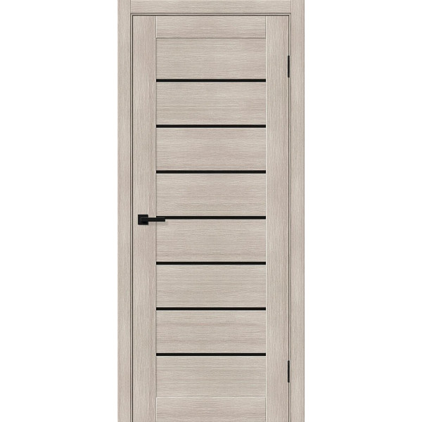 Межкомнатная дверь Браво-22 Cappuccino Melinga / Black Shine