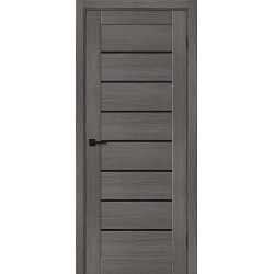 Межкомнатная дверь Браво-22 Grey Melinga / Black Shine