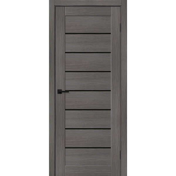 Межкомнатная дверь Браво-22 Grey Melinga / Black Shine