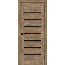Межкомнатная дверь Браво-22 Original Oak / Black Shine