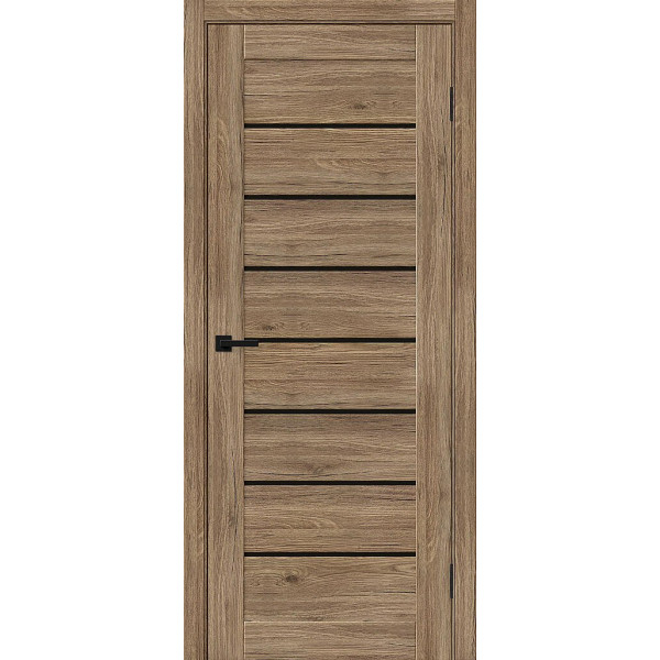 Межкомнатная дверь Браво-22 Original Oak / Black Shine