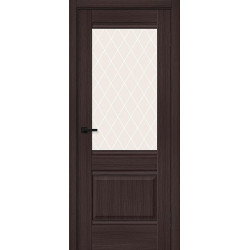 Межкомнатная дверь Прима-3 Wenge Veralinga / White Сrystal