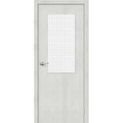 Межкомнатная дверь Браво-7 Bianco Veralinga / Wired Glass 12,5