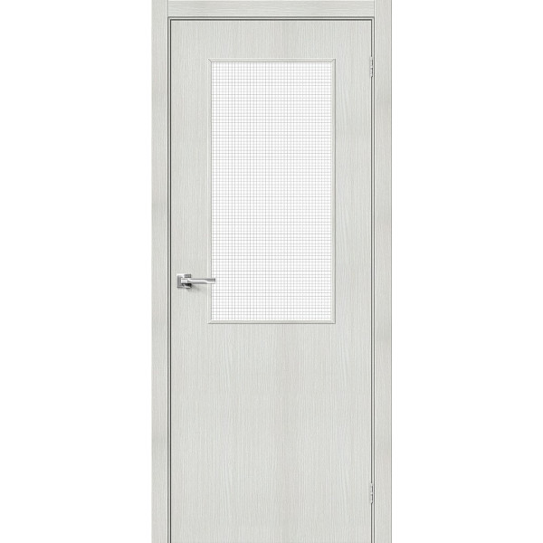 Межкомнатная дверь Браво-7 Bianco Veralinga / Wired Glass 12,5