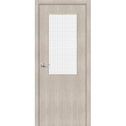 Межкомнатная дверь Браво-7 Cappuccino Melinga / Wired Glass 12,5