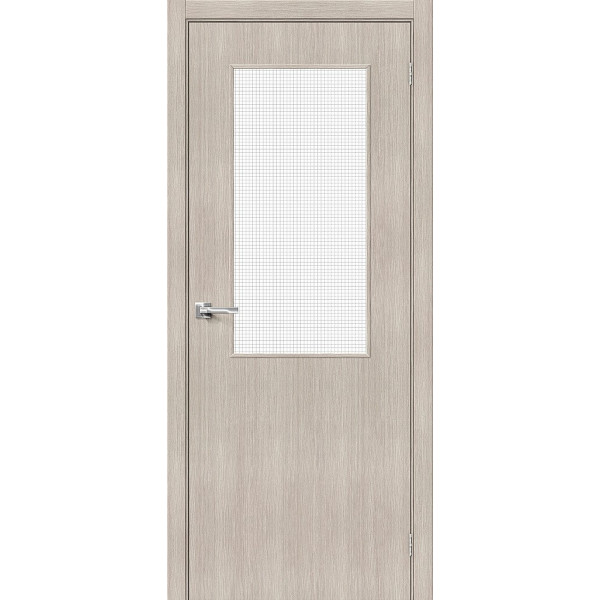 Межкомнатная дверь Браво-7 Cappuccino Melinga / Wired Glass 12,5