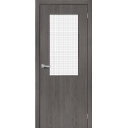 Межкомнатная дверь Браво-7 Grey Melinga / Wired Glass 12,5