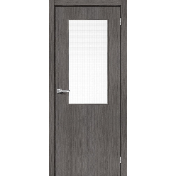 Межкомнатная дверь Браво-7 Grey Melinga / Wired Glass 12,5