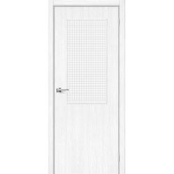 Межкомнатная дверь Браво-7 Snow Melinga / Wired Glass 12,5