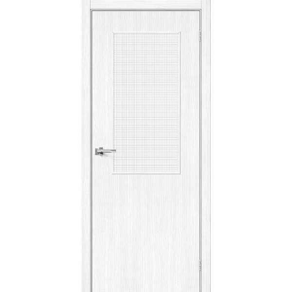 Межкомнатная дверь Браво-7 Snow Melinga / Wired Glass 12,5