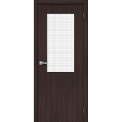 Межкомнатная дверь Браво-7 Wenge Melinga / Wired Glass 12,5