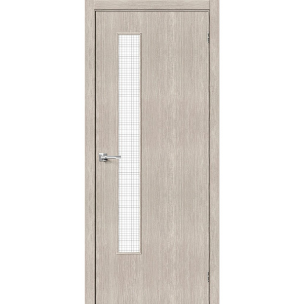 Межкомнатная дверь Браво-9 Cappuccino Melinga / Wired Glass 12,5