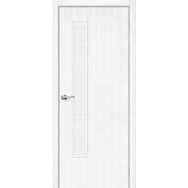 Межкомнатная дверь Браво-9 Snow Melinga / Wired Glass 12,5