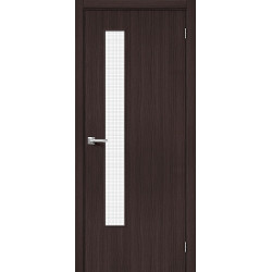 Межкомнатная дверь Браво-9 Wenge Melinga / Wired Glass 12,5