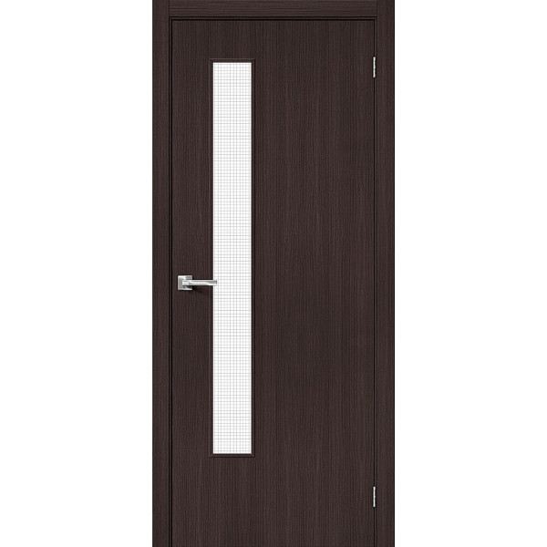 Межкомнатная дверь Браво-9 Wenge Melinga / Wired Glass 12,5