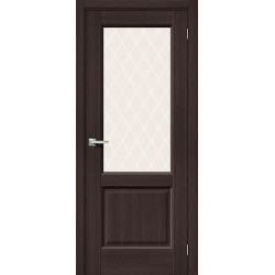 Межкомнатная дверь Неоклассик-33 Wenge Melinga / White Сrystal