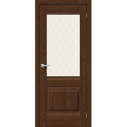 Межкомнатная дверь Прима-3 Brown Dreamline / White Сrystal