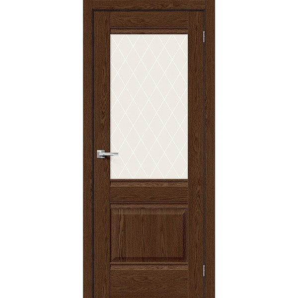 Межкомнатная дверь Прима-3 Brown Dreamline / White Сrystal