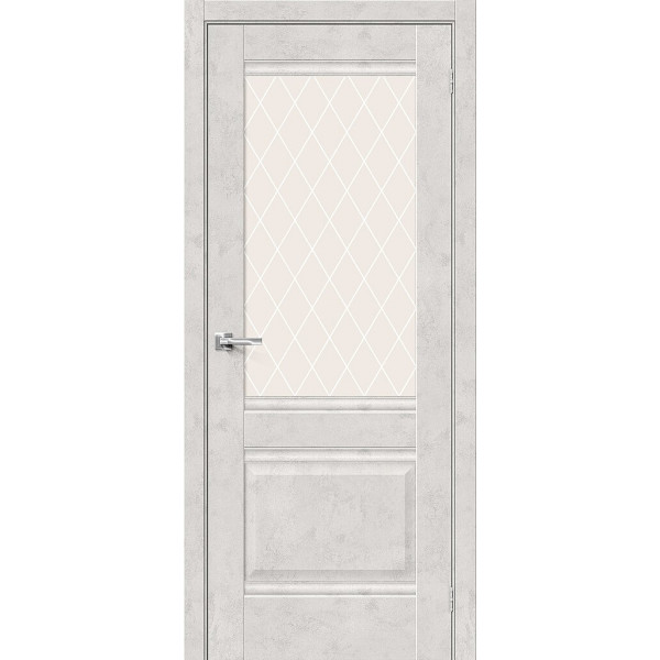 Межкомнатная дверь Прима-3 Look Art / White Сrystal