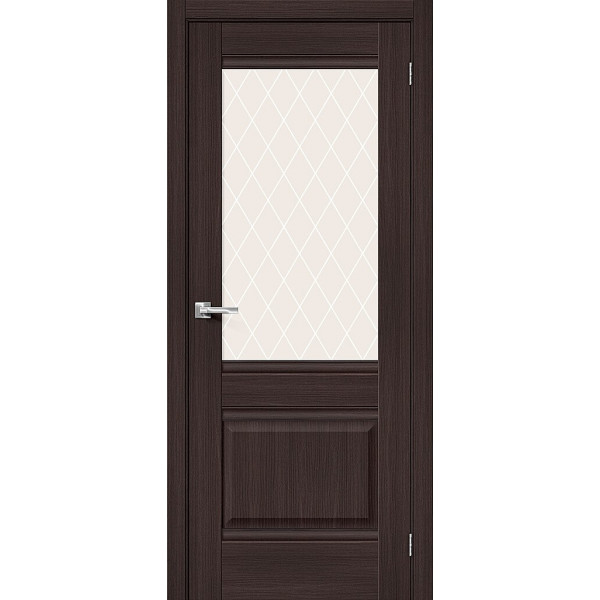 Межкомнатная дверь Прима-3 Wenge Melinga / White Сrystal