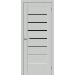 Межкомнатная дверь Браво-22 Black Shine Grey Silk