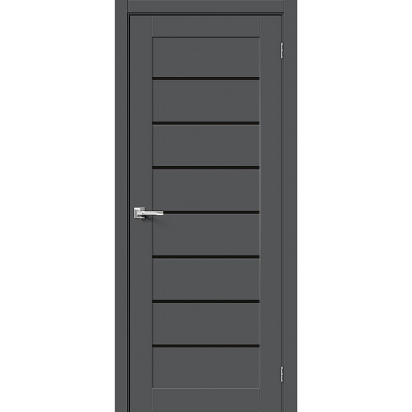 Межкомнатная дверь Браво-22 Black Shine Stormy Silk