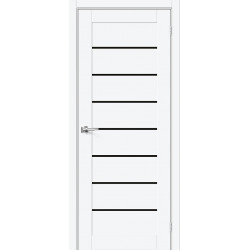 Межкомнатная дверь Браво-22 Black Shine White Silk