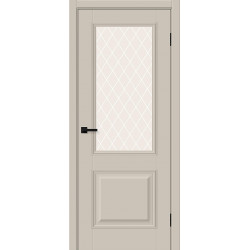 Межкомнатная дверь Классик-13 Cream Silk / White Сrystal