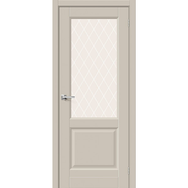 Межкомнатная дверь Неоклассик-33 Cream Silk / White Сrystal