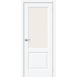 Межкомнатная дверь Неоклассик-33 White Silk / White Сrystal