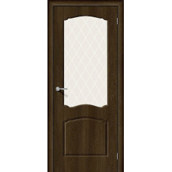 Межкомнатная дверь Альфа-2 Dark Barnwood / White Сrystal