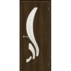 Межкомнатная дверь Лотос-2 Dark Barnwood / Art Glass