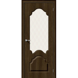 Межкомнатная дверь Скинни-33 Dark Barnwood / White Сrystal