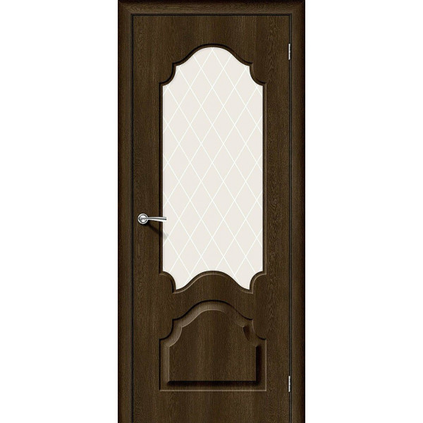 Межкомнатная дверь Скинни-33 Dark Barnwood / White Сrystal